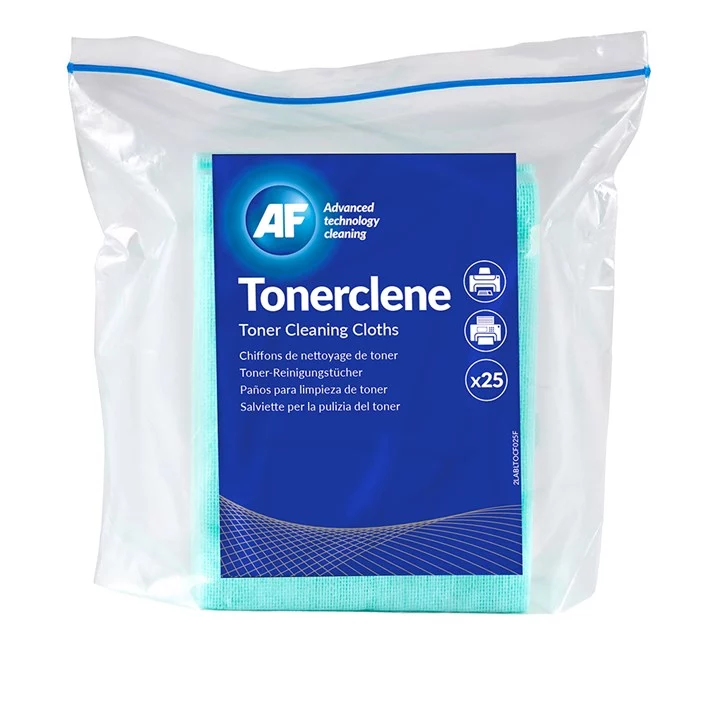 AF Strong Absorbent Toner Cleaning Cloths In Resealable Bag. Code CLE8529